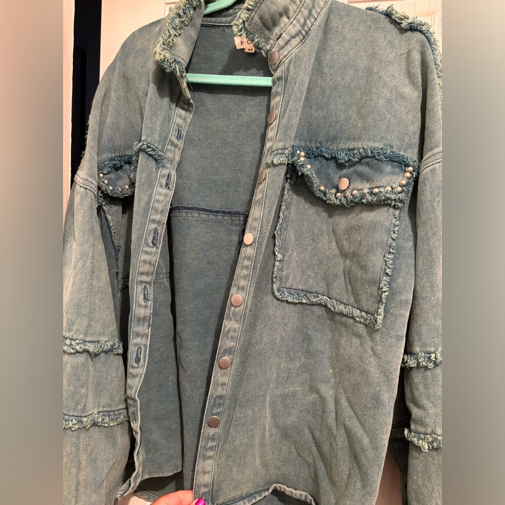 Oversized Medium Green Shacket